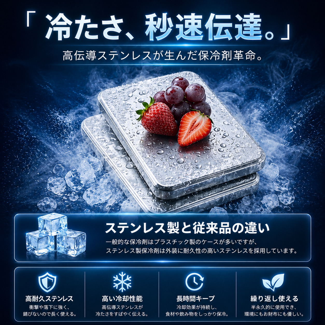 KIDORI™ ステンレス製アイス保冷剤